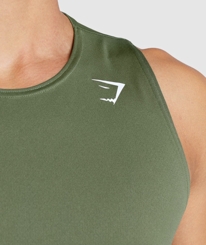 Gymshark Ankomst Tank Kjerne Oliven