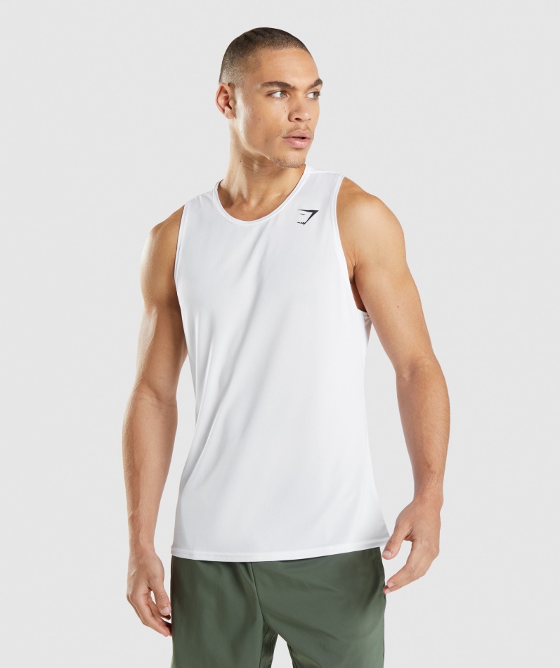 Gymshark Ankomst Tank Hvit