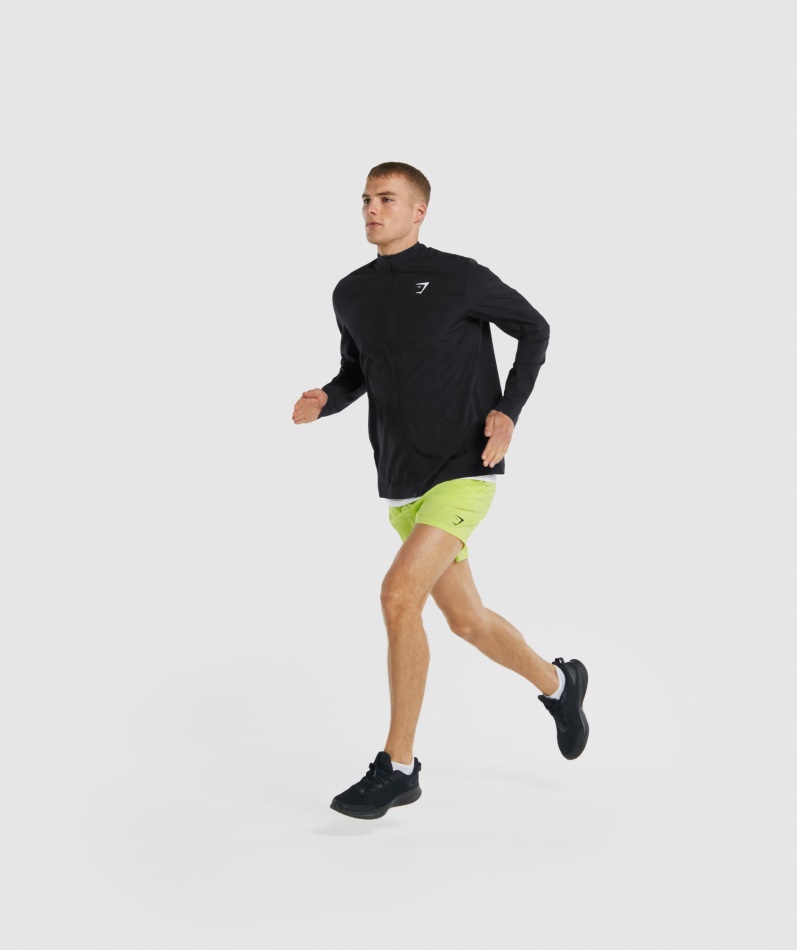 Gymshark Ankomst Vevd Hel Glidelåsjakke Svart