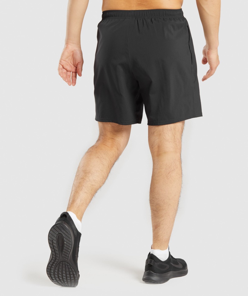 Gymshark Ankomst Glidelås Lomme Shorts Svart