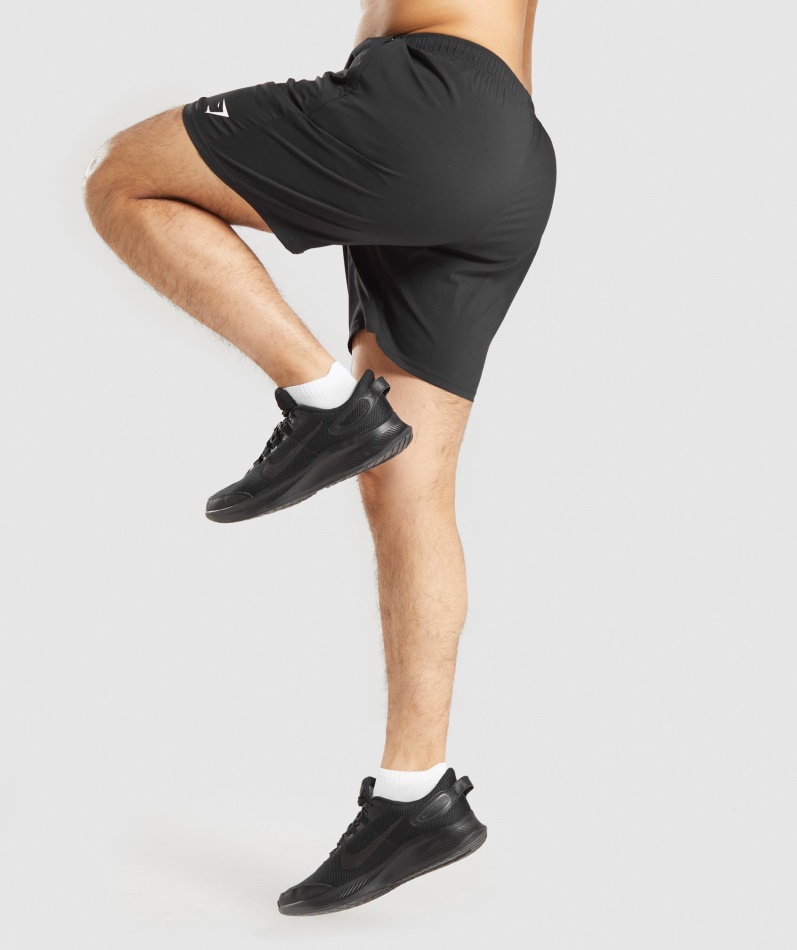 Gymshark Ankomst Glidelås Lomme Shorts Svart