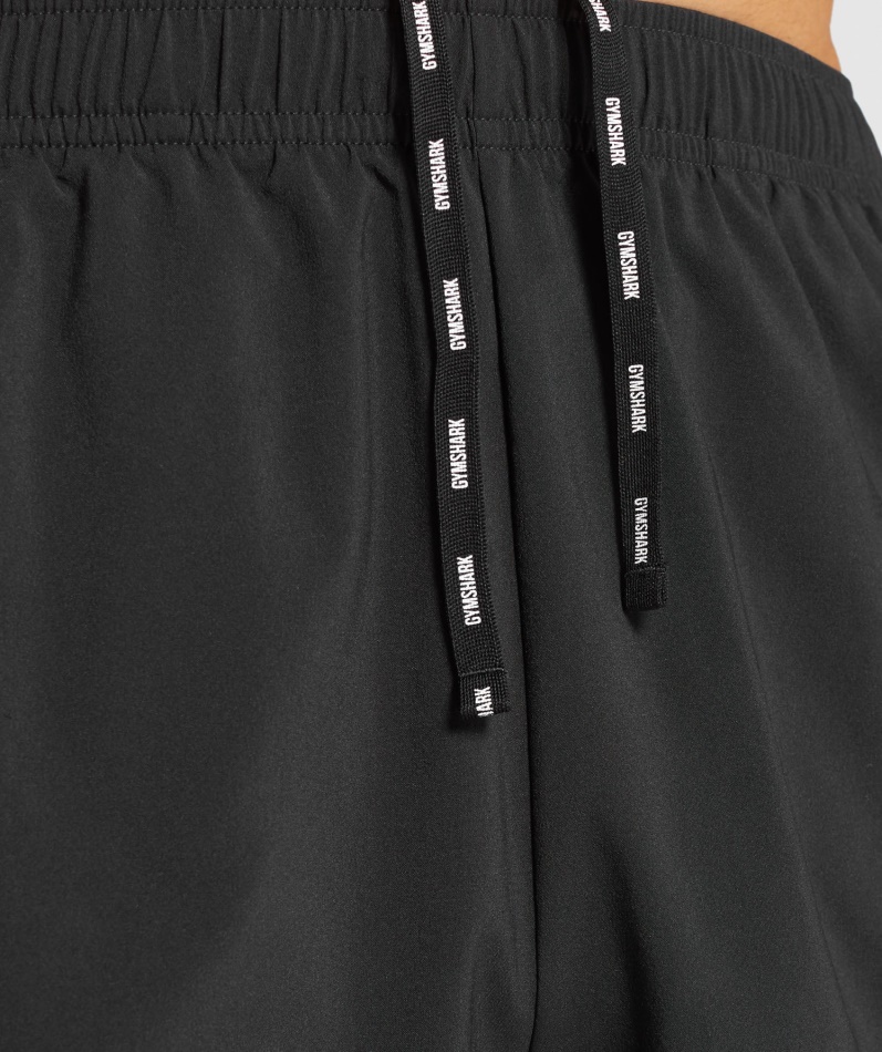 Gymshark Ankomst Glidelås Lomme Shorts Svart