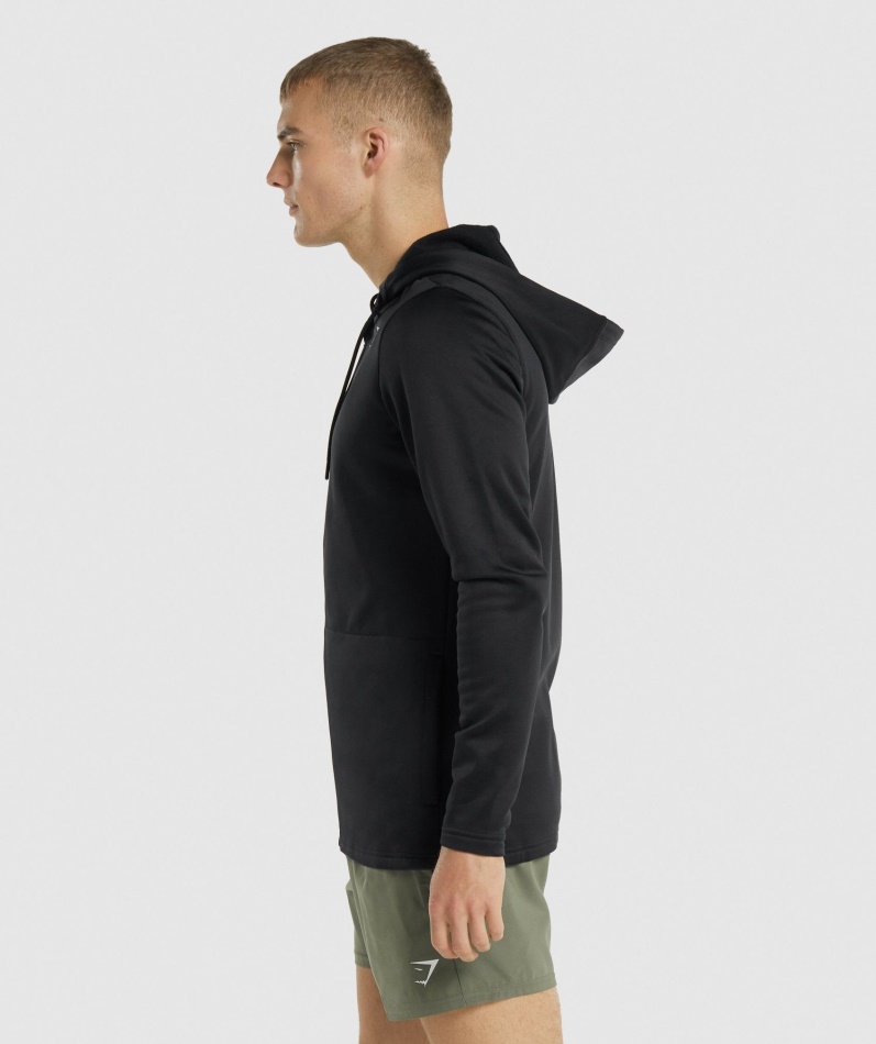 Gymshark Ankomst Hettegenser Med Glidelås Svart
