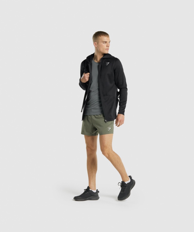 Gymshark Ankomst Hettegenser Med Glidelås Svart