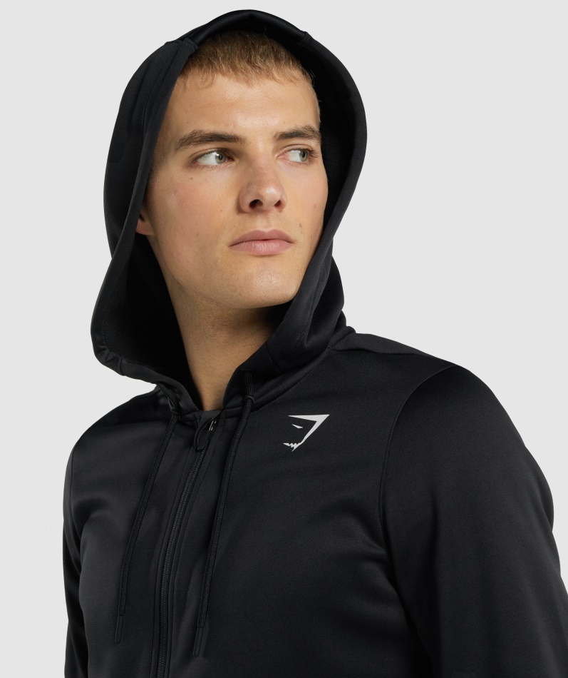 Gymshark Ankomst Hettegenser Med Glidelås Svart