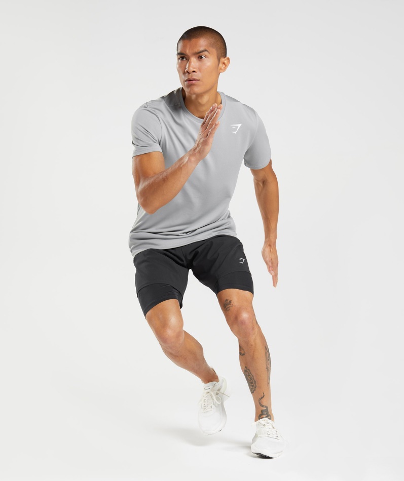 Gymshark Aspekt 2 I 1 Kort Svart