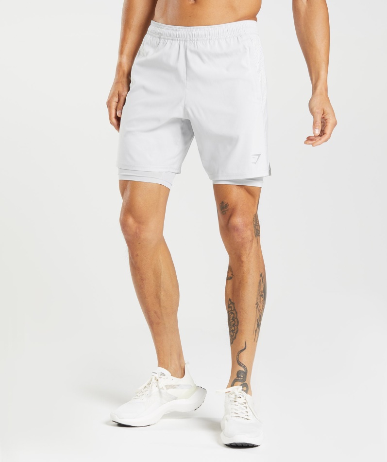 Gymshark Aspekt 2 I 1 Kort Lys Grå