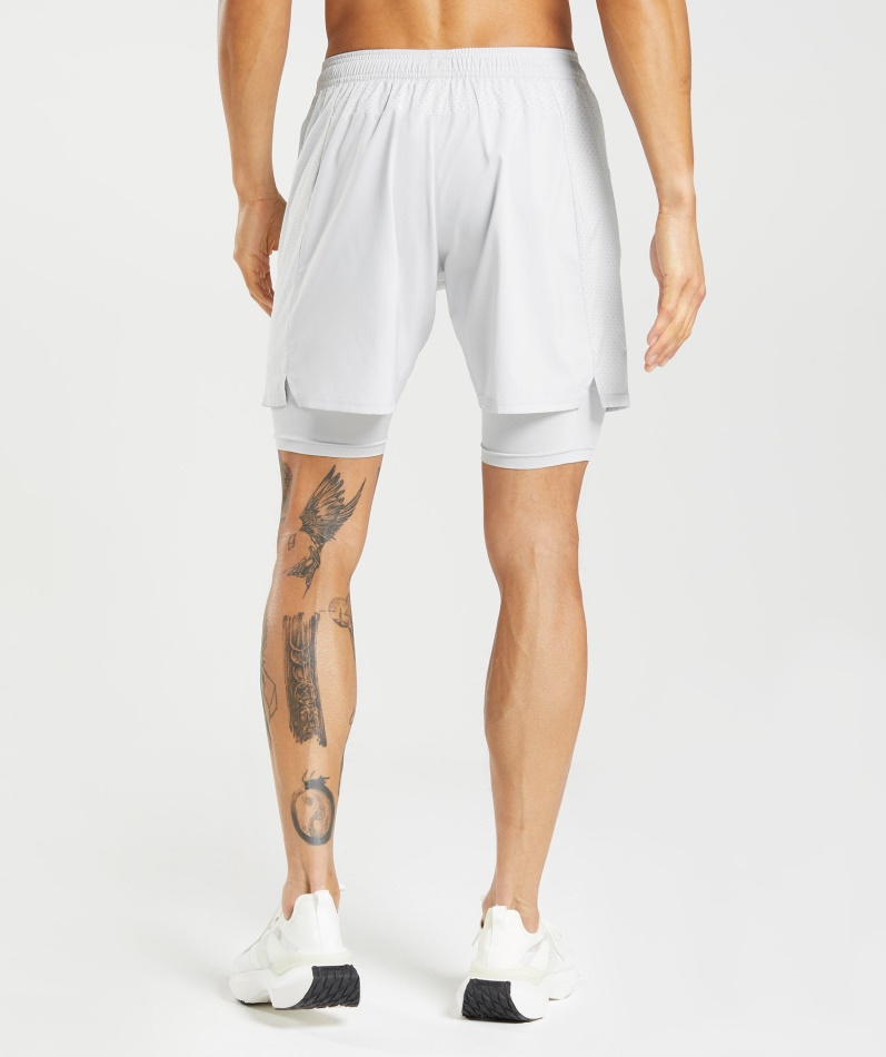 Gymshark Aspekt 2 I 1 Kort Lys Grå