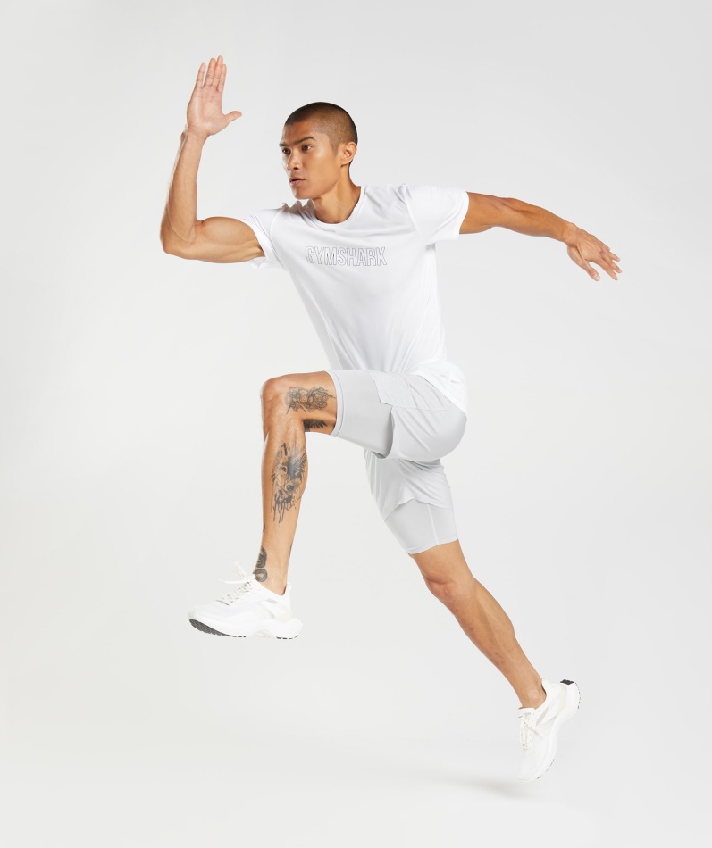 Gymshark Aspekt 2 I 1 Kort Lys Grå