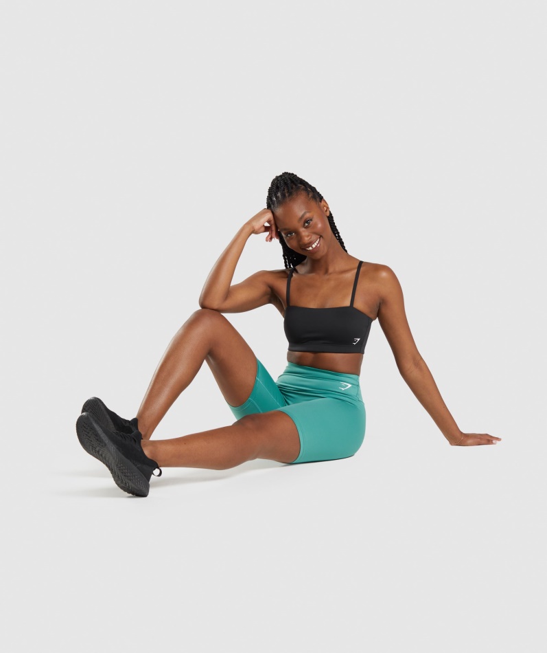 Gymshark Bandeau Sports-bh Svart