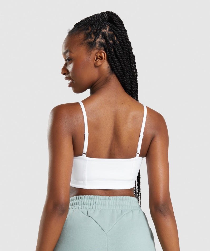 Gymshark Bandeau Sports-bh Hvit