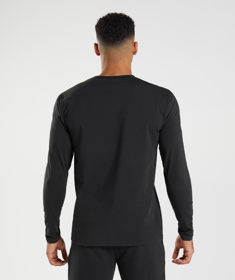 Gymshark Blokk Langermet T-skjorte Svart