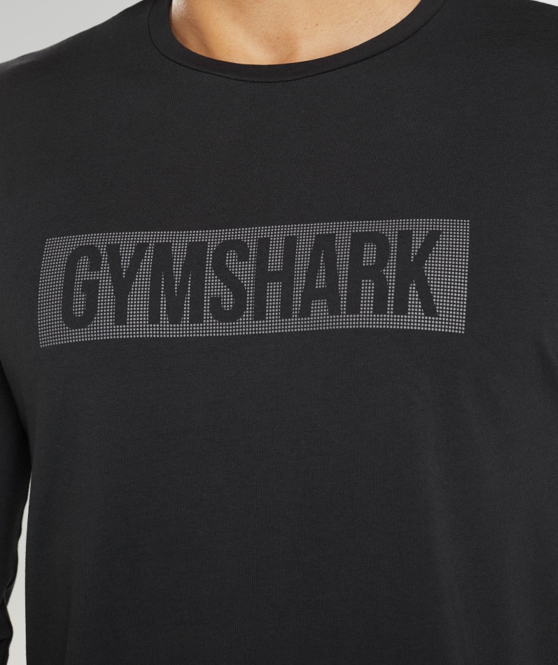 Gymshark Blokk Langermet T-skjorte Svart