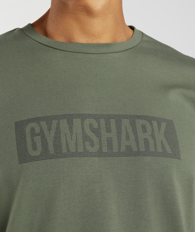 Gymshark Blokk Langermet T-skjorte Kjerne Oliven