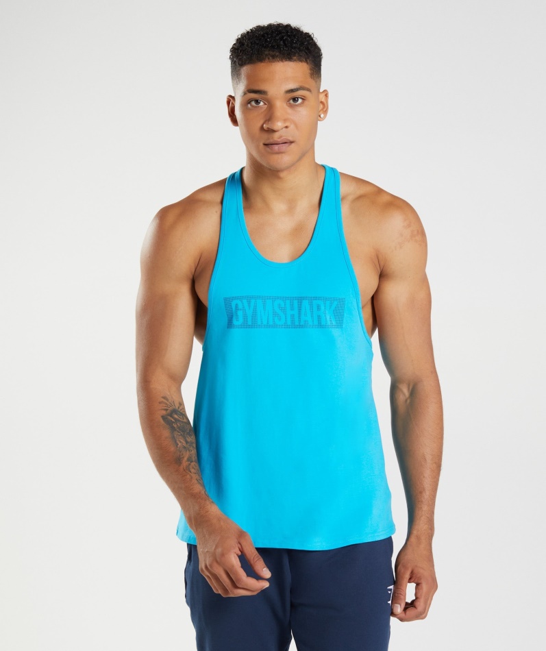 Gymshark Blokk Stringer Shark Blå