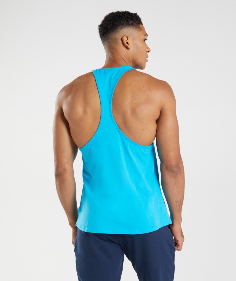 Gymshark Blokk Stringer Shark Blå