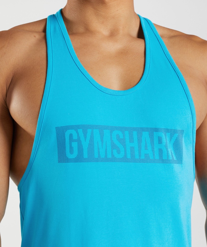 Gymshark Blokk Stringer Shark Blå
