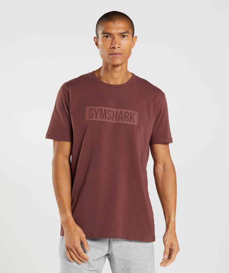 Gymshark Blokk T-skjorte Kirsebærbrun