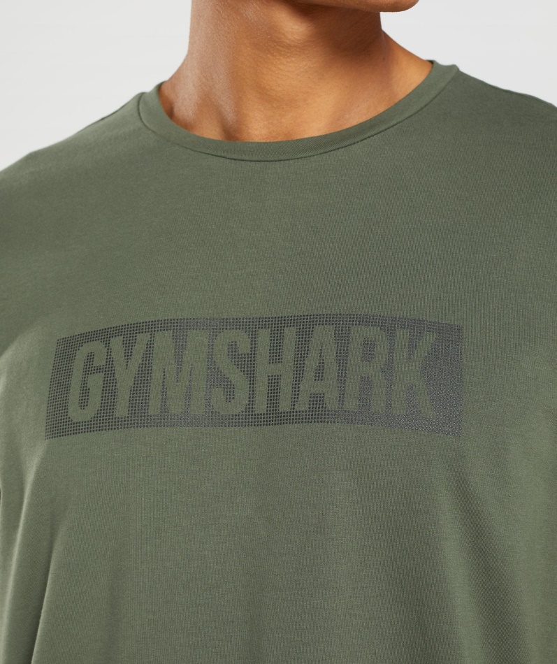 Gymshark Blokk T-skjorte Kjerne Oliven
