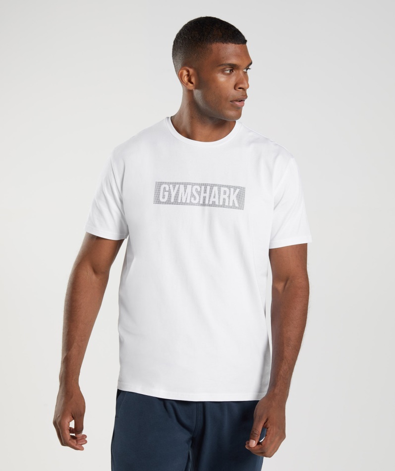 Gymshark Blokk T-skjorte Hvit