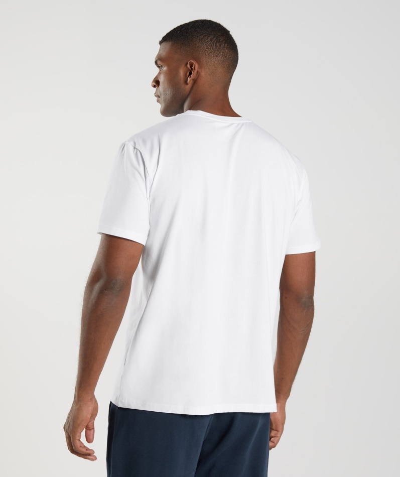 Gymshark Blokk T-skjorte Hvit