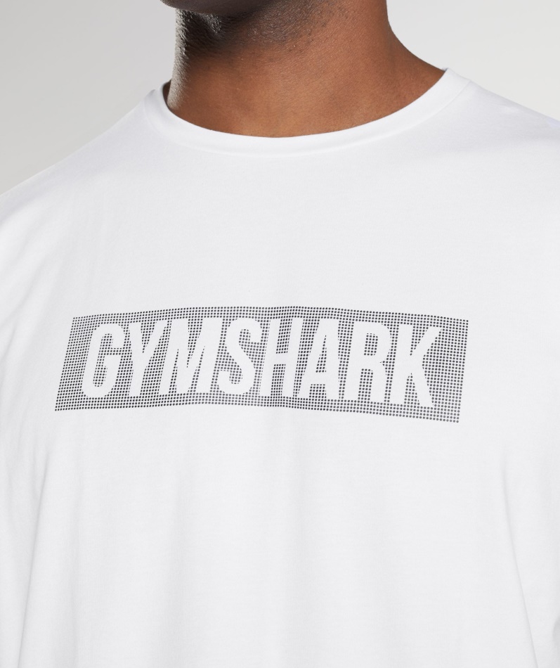 Gymshark Blokk T-skjorte Hvit