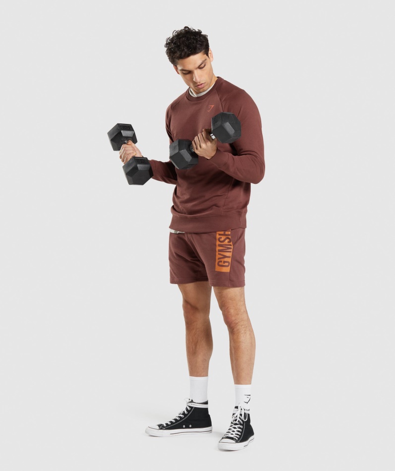 Gymshark Bold Crew Kirsebærbrun