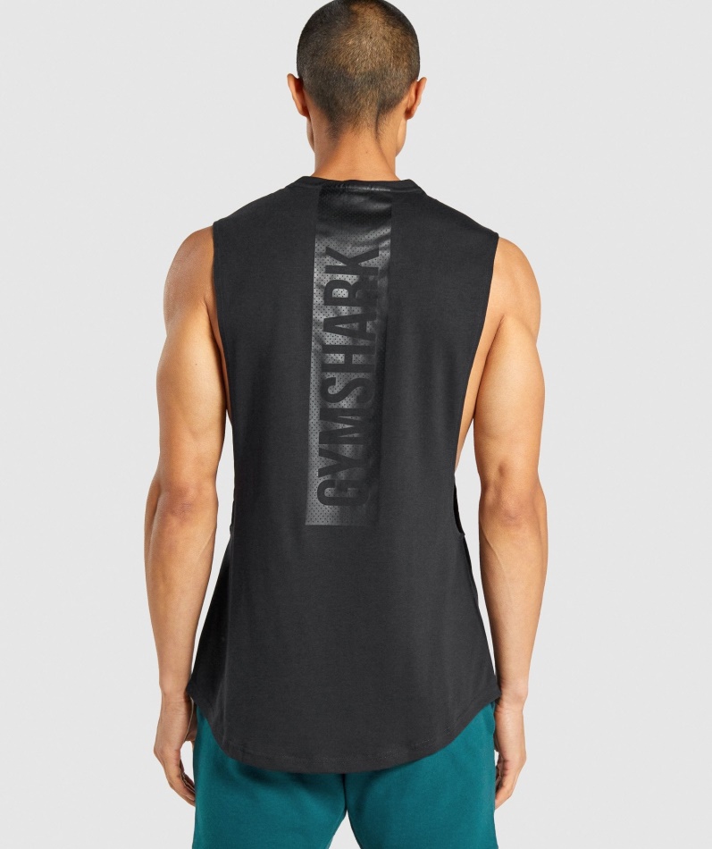 Gymshark Fet Drop Arm Tank Svart