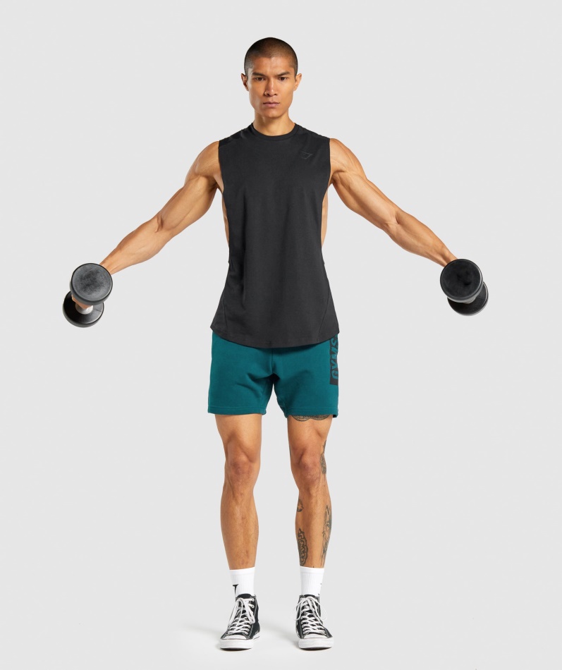 Gymshark Fet Drop Arm Tank Svart