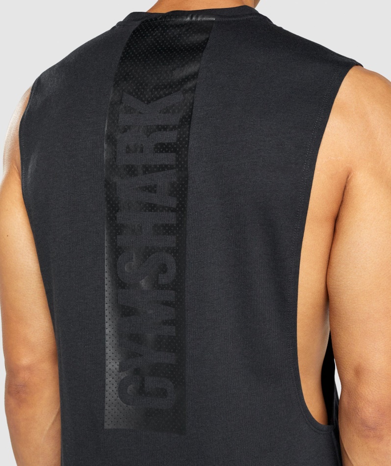 Gymshark Fet Drop Arm Tank Svart