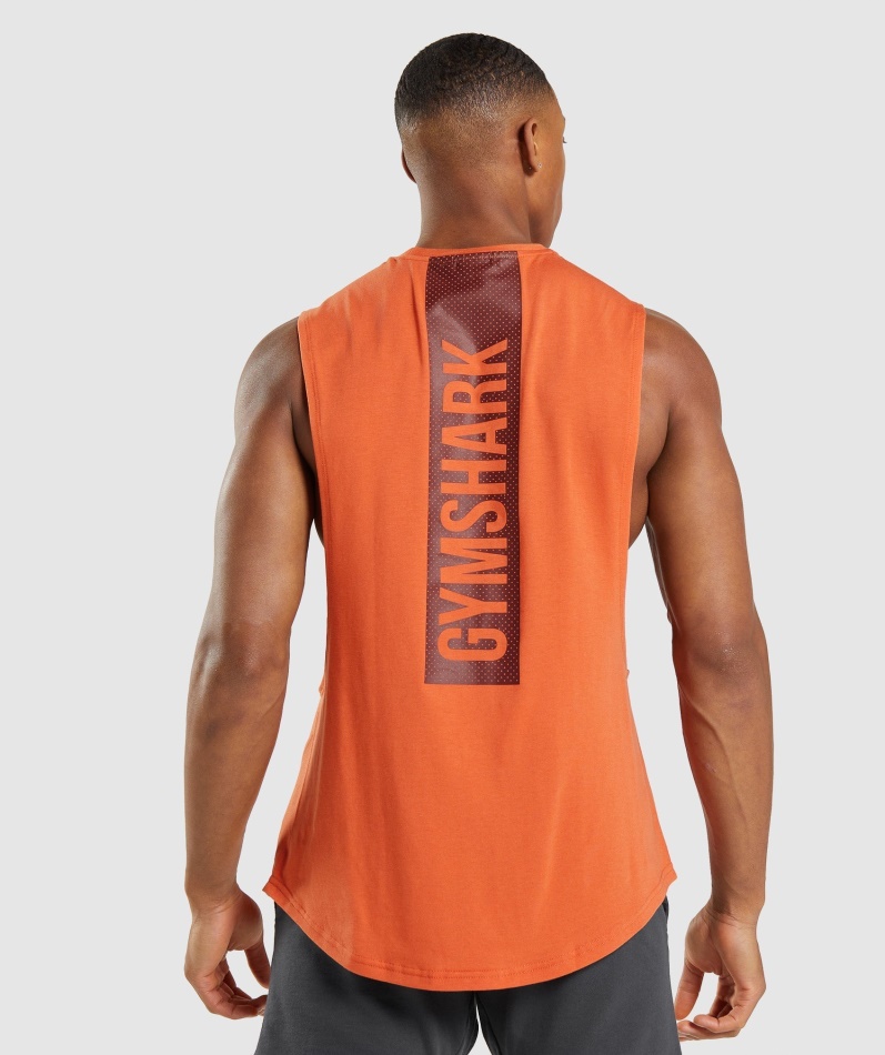 Gymshark Fet Drop Arm Tank Leire Oransje