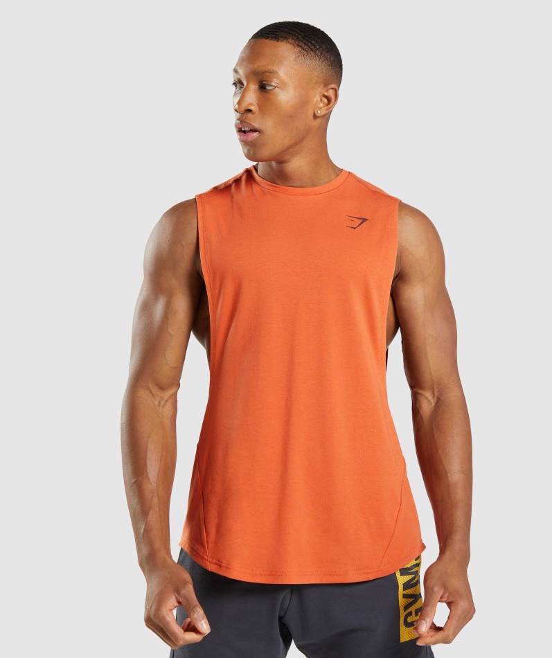Gymshark Fet Drop Arm Tank Leire Oransje