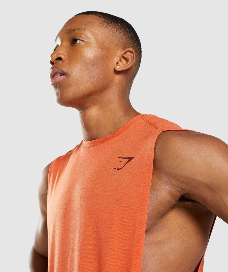 Gymshark Fet Drop Arm Tank Leire Oransje