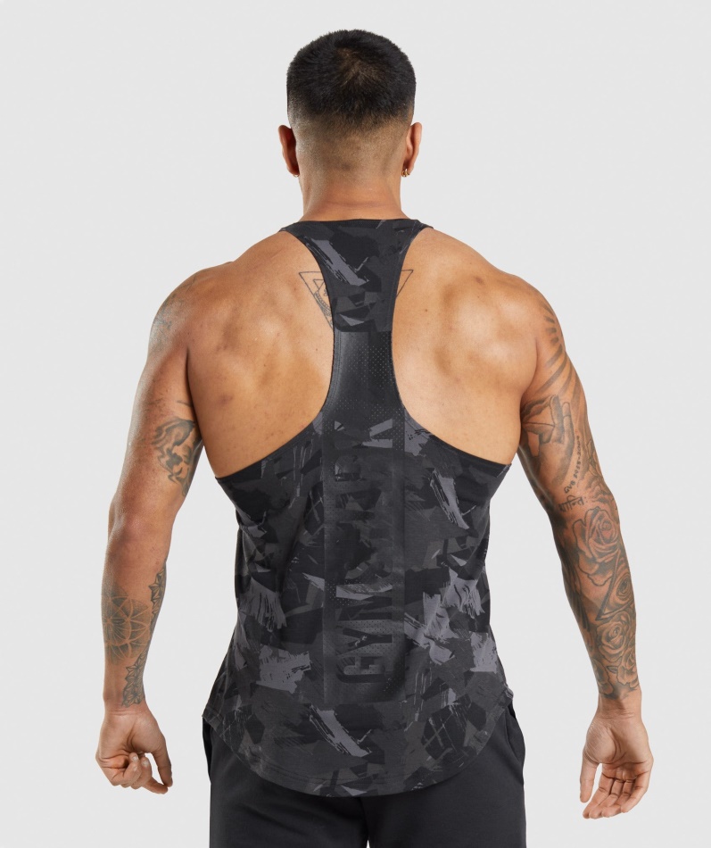 Gymshark Fet Stringer Grå Trykk