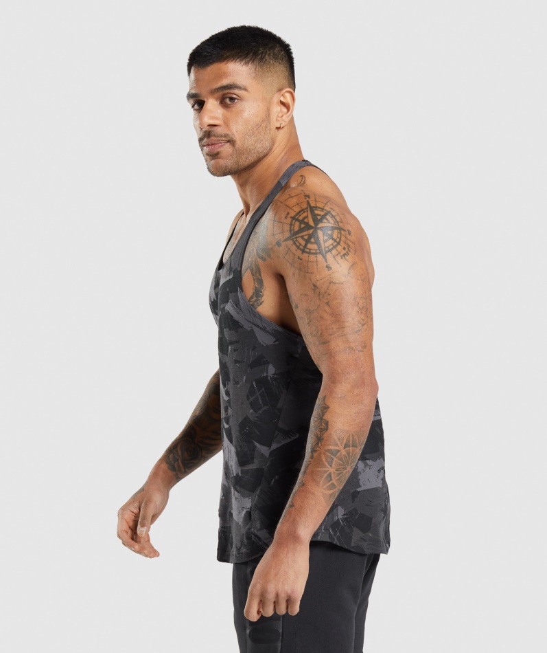 Gymshark Fet Stringer Grå Trykk