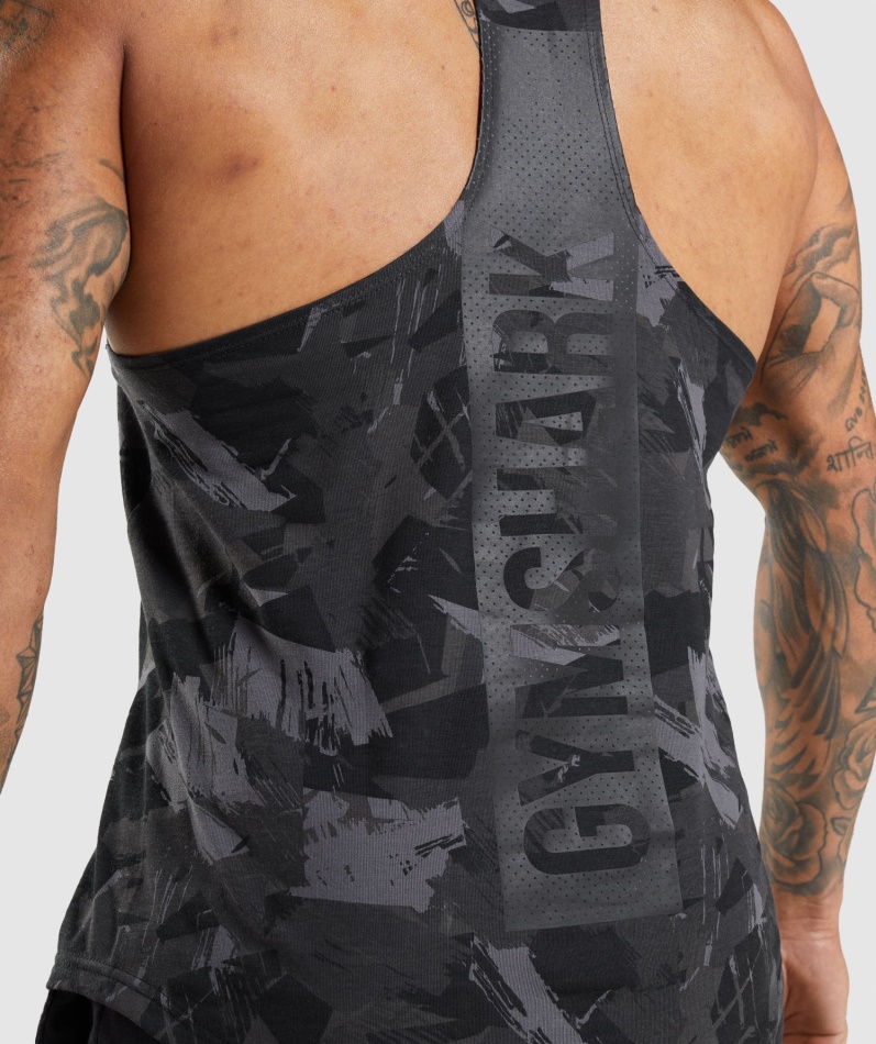 Gymshark Fet Stringer Grå Trykk