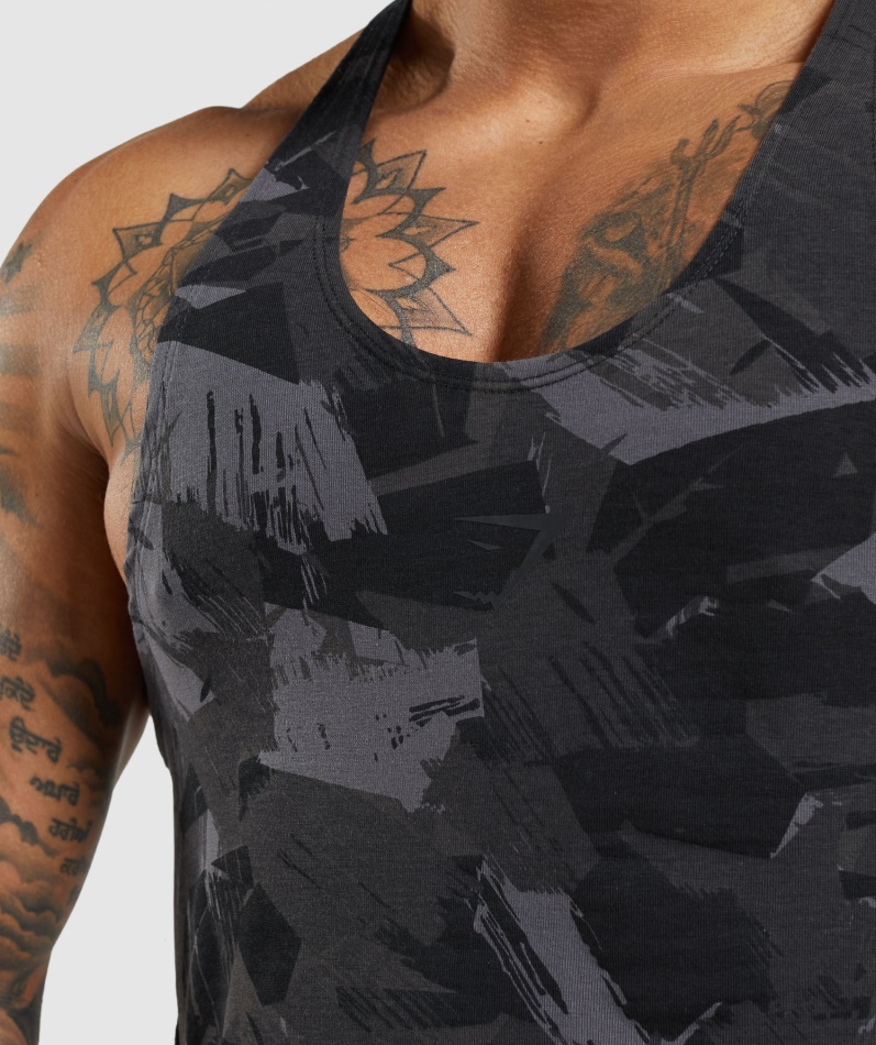 Gymshark Fet Stringer Grå Trykk