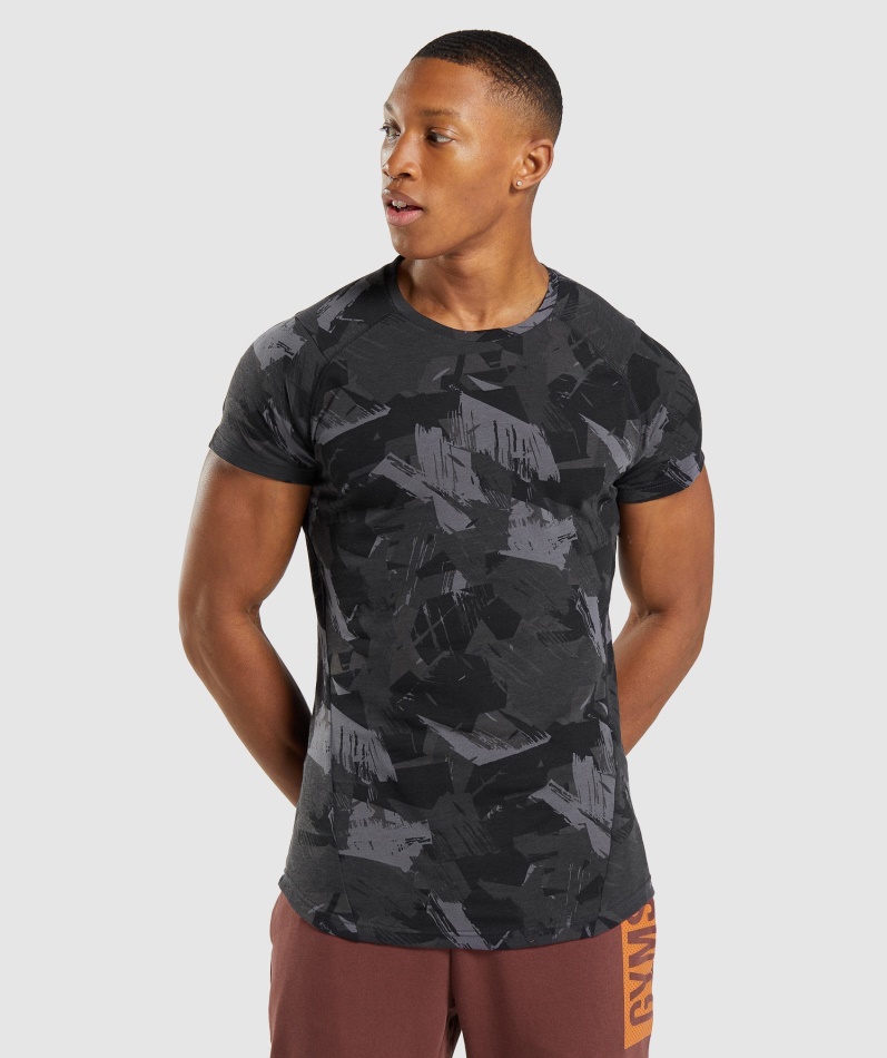 Gymshark Fet T-skjorte Grått Trykk