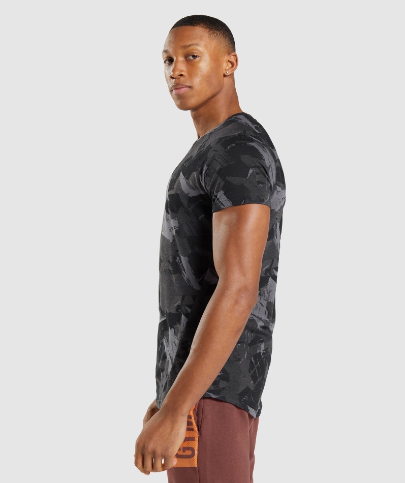 Gymshark Fet T-skjorte Grått Trykk