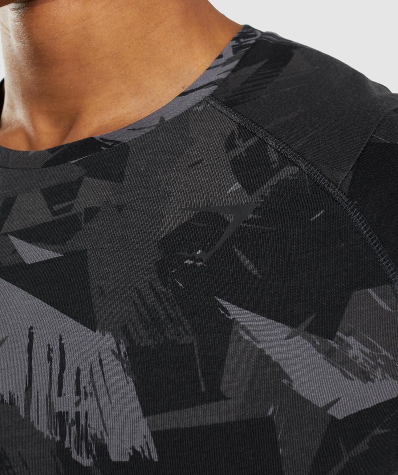 Gymshark Fet T-skjorte Grått Trykk