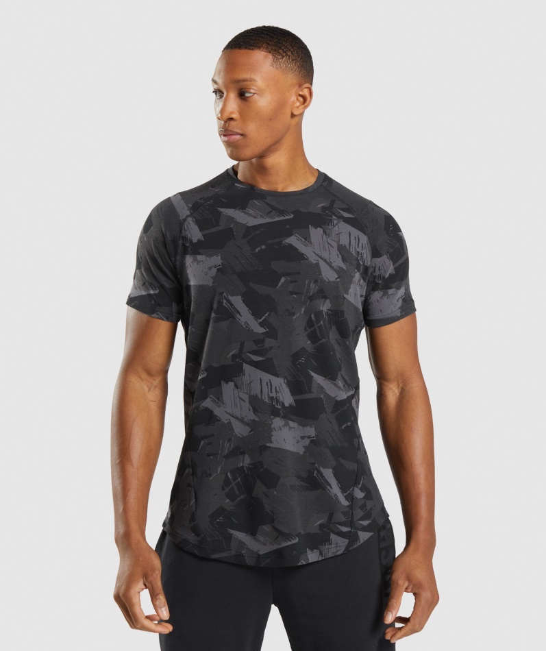 Gymshark Fet T-skjorte Herre Grått Trykk