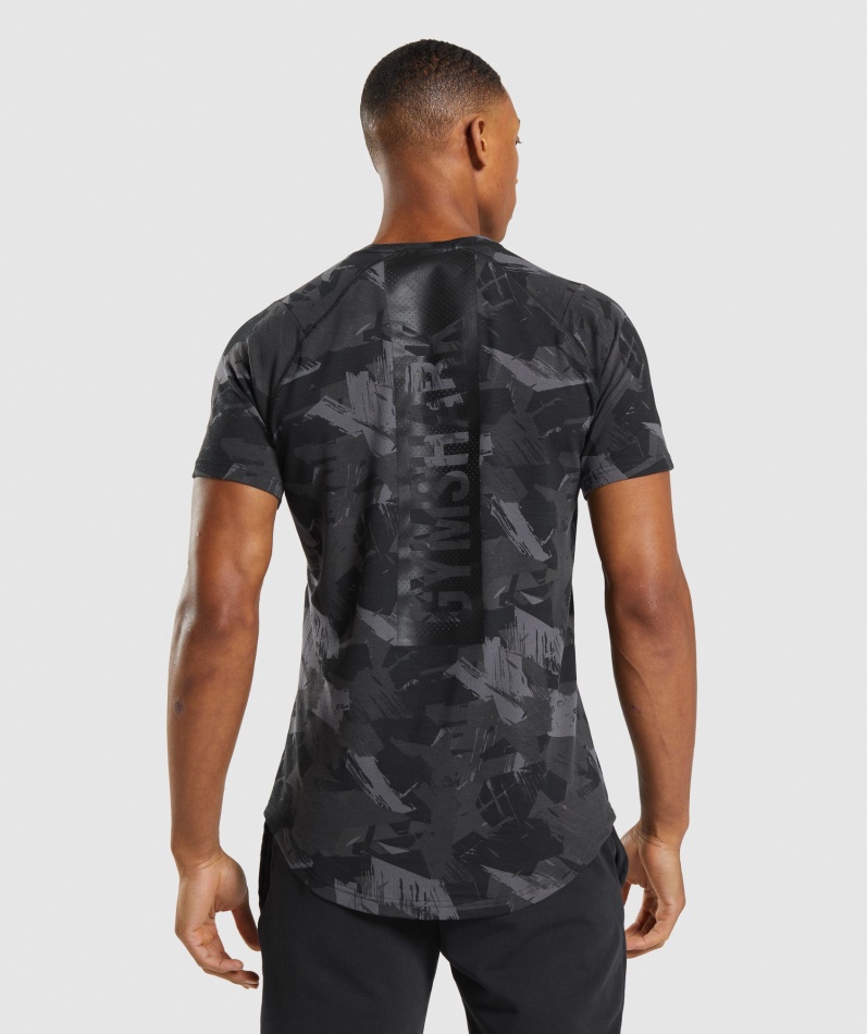Gymshark Fet T-skjorte Herre Grått Trykk
