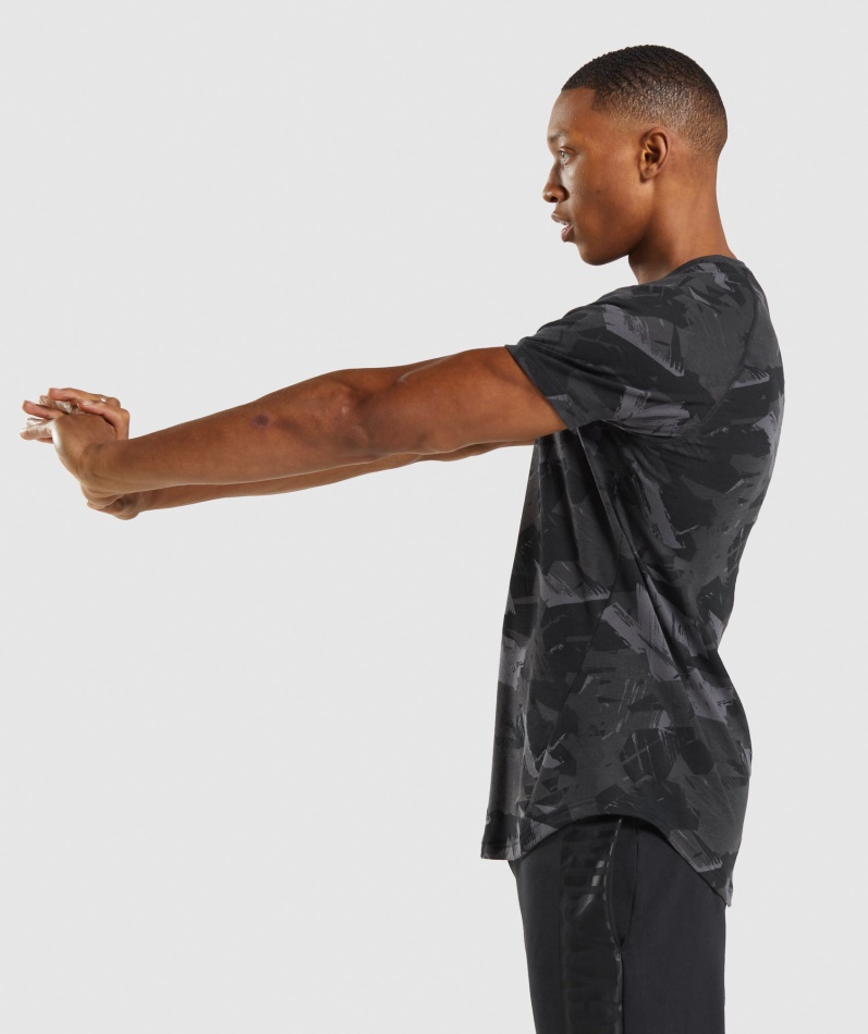 Gymshark Fet T-skjorte Herre Grått Trykk