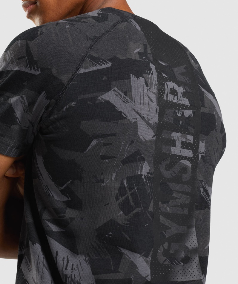 Gymshark Fet T-skjorte Herre Grått Trykk