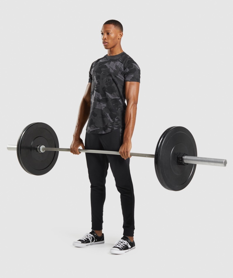 Gymshark Fet T-skjorte Herre Grått Trykk