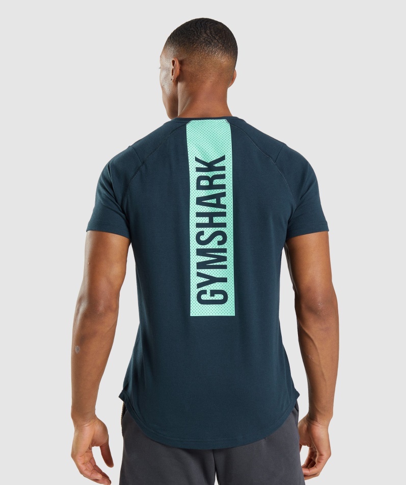 Gymshark Fet T-skjorte Menn Marine