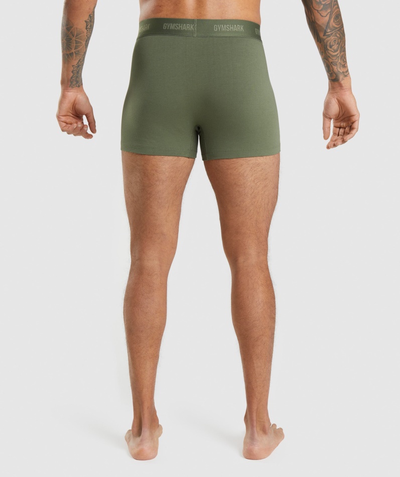 Gymshark Boksere 2pk Kjerne Oliven-marine