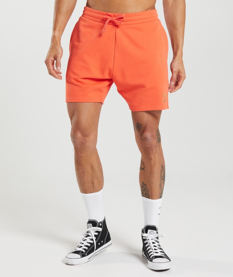 Gymshark Shorts Med Bobletrykk Papaya Oransje