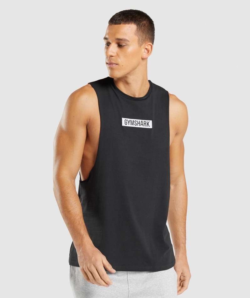Gymshark Sentral Fallarm Tank Svart