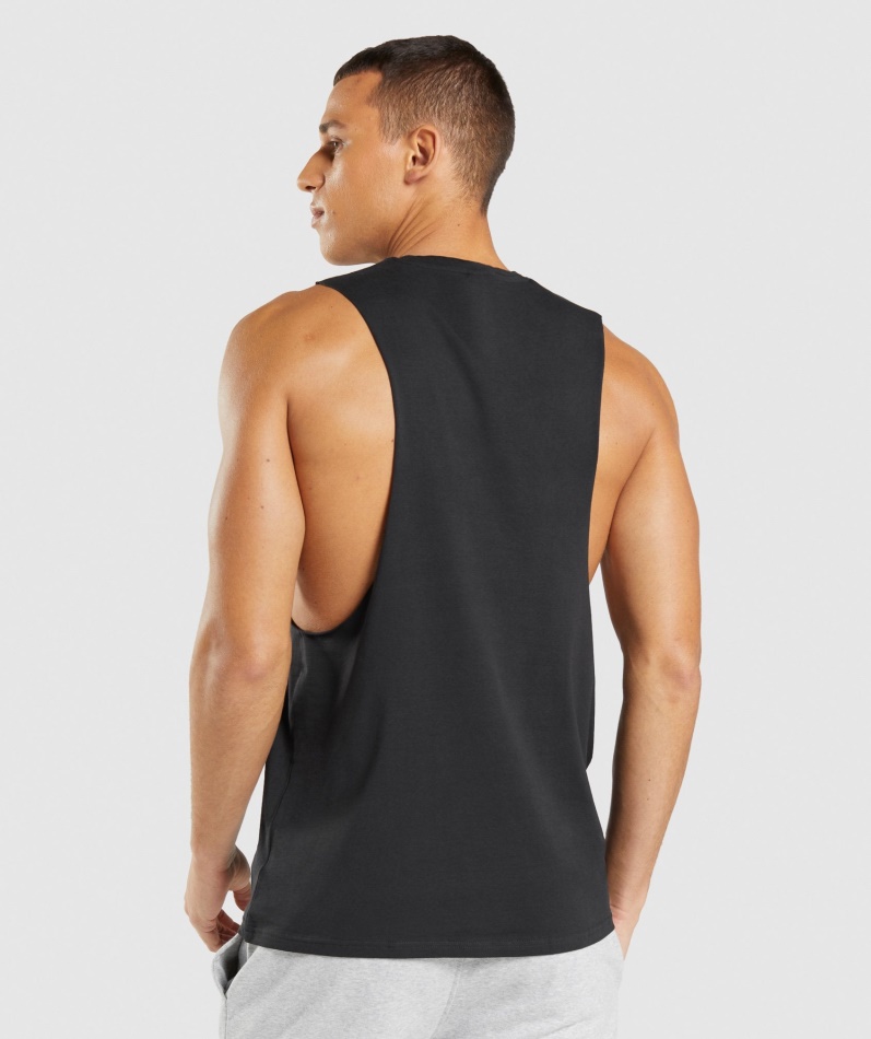 Gymshark Sentral Fallarm Tank Svart